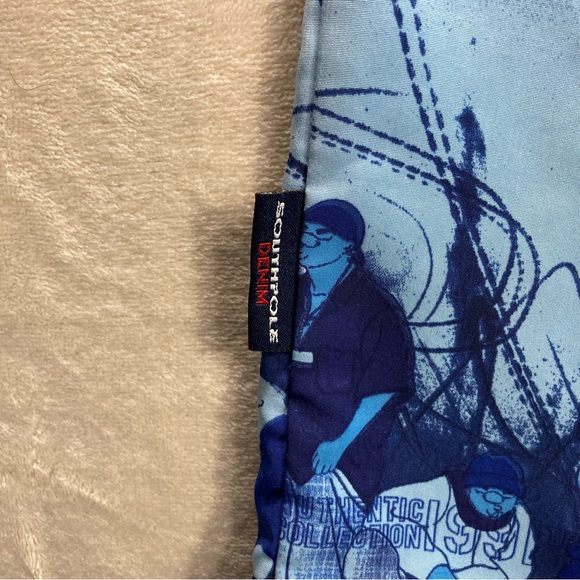 Vintage Southpole Button Up Shirt Y2K Baggy Urban AOP Hip Hop Streetwear 90s - Picture 4 of 12